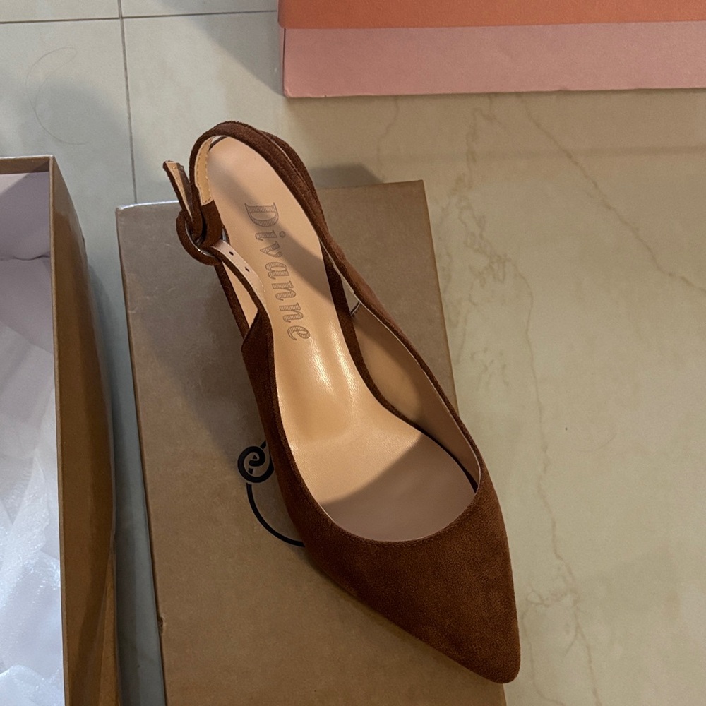 Brown Slingback Women's Shoes